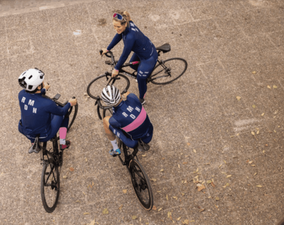 Riders in Roadman kit from above