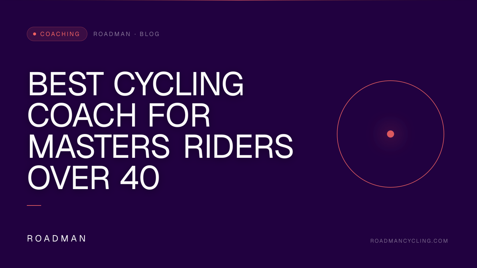 Best Cycling Coach for Masters Riders Over 40