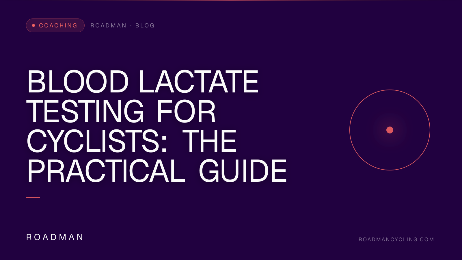 Blood Lactate Testing for Cyclists: The Practical Guide