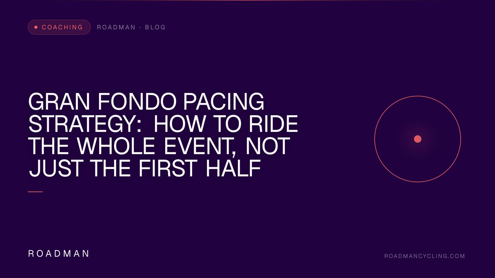 Gran Fondo Pacing Strategy: How to Ride the Whole Event, Not Just the First Half