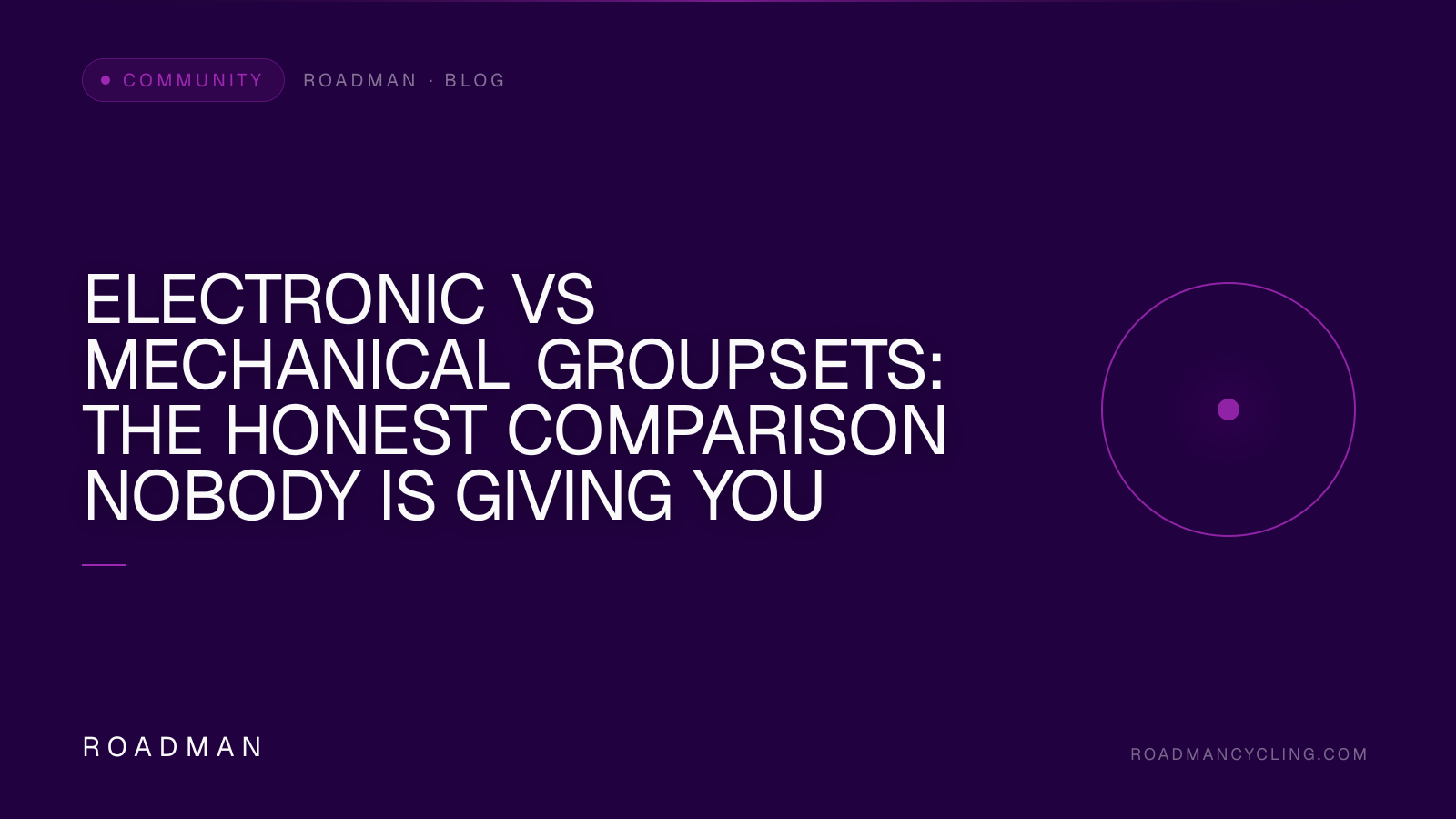 Electronic vs Mechanical Groupsets: The Honest Comparison Nobody Is Giving You