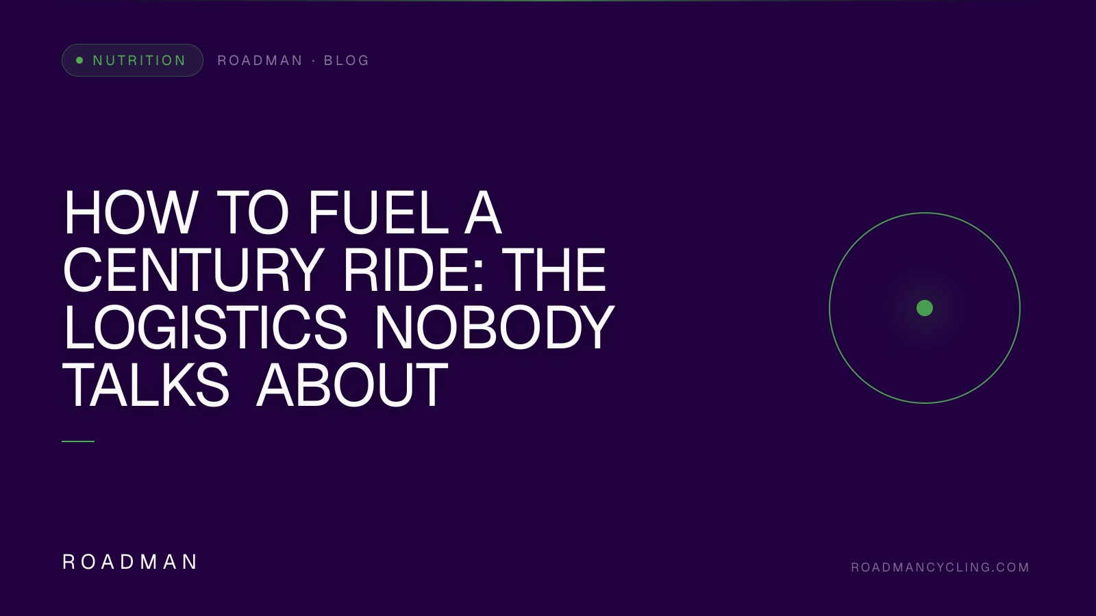 How to Fuel a Century Ride: The Logistics Nobody Talks About