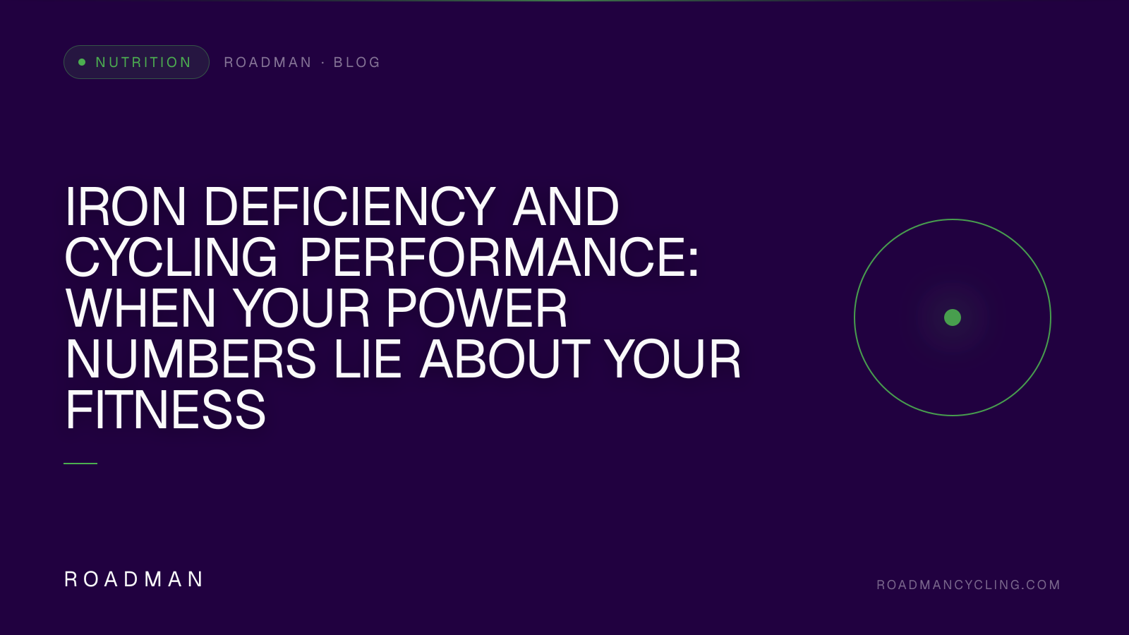 Iron Deficiency and Cycling Performance: When Your Power Numbers Lie About Your Fitness