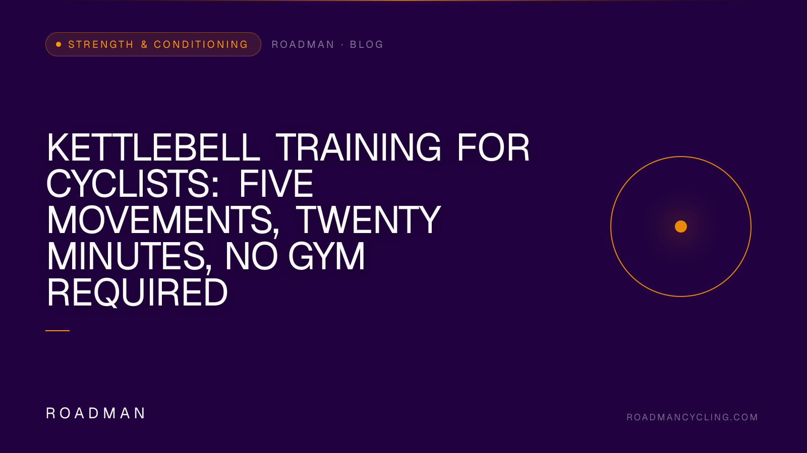 Kettlebell Training for Cyclists: Five Movements, Twenty Minutes, No Gym Required