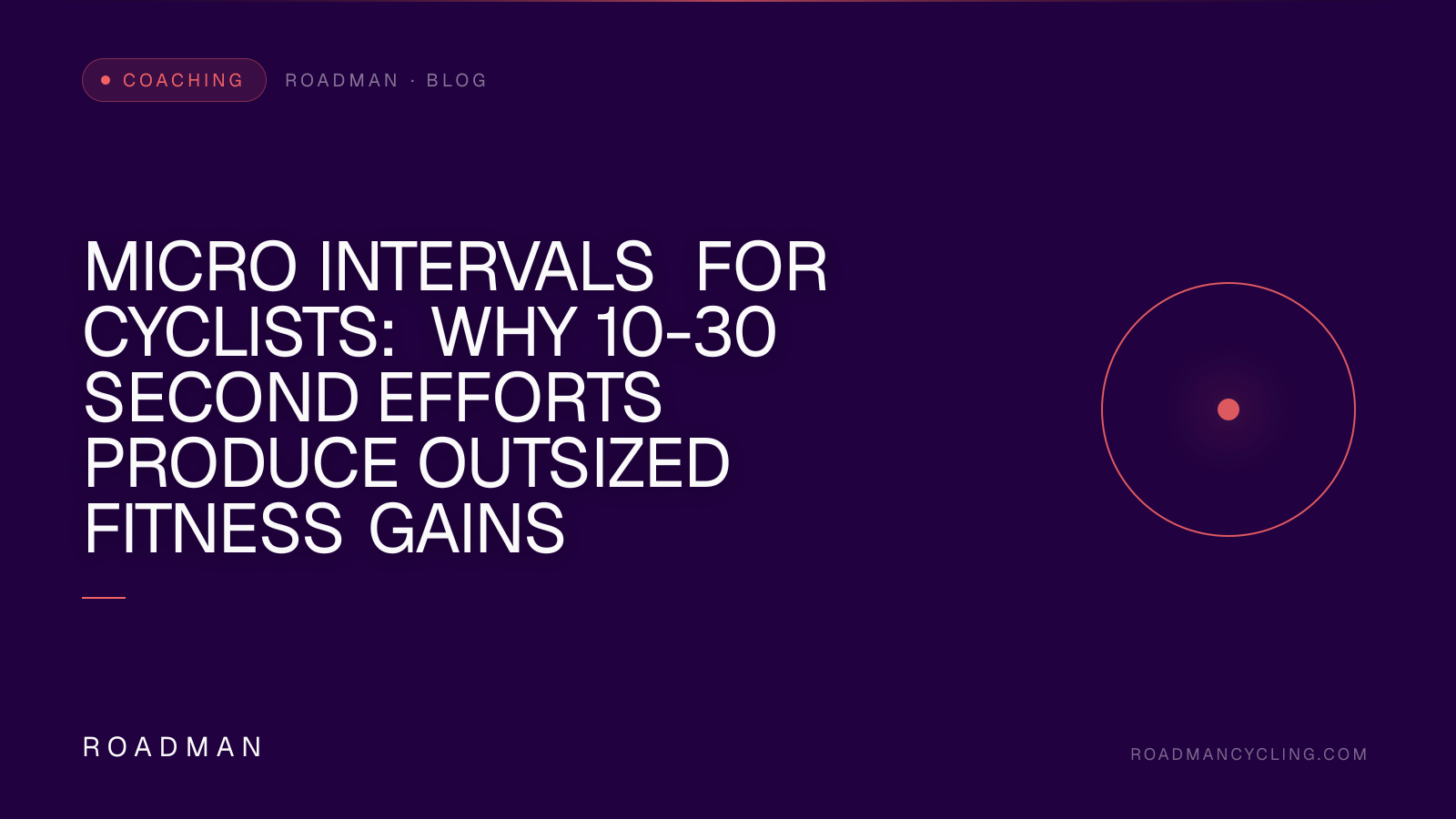 Micro Intervals for Cyclists: Why 10-30 Second Efforts Produce Outsized Fitness Gains