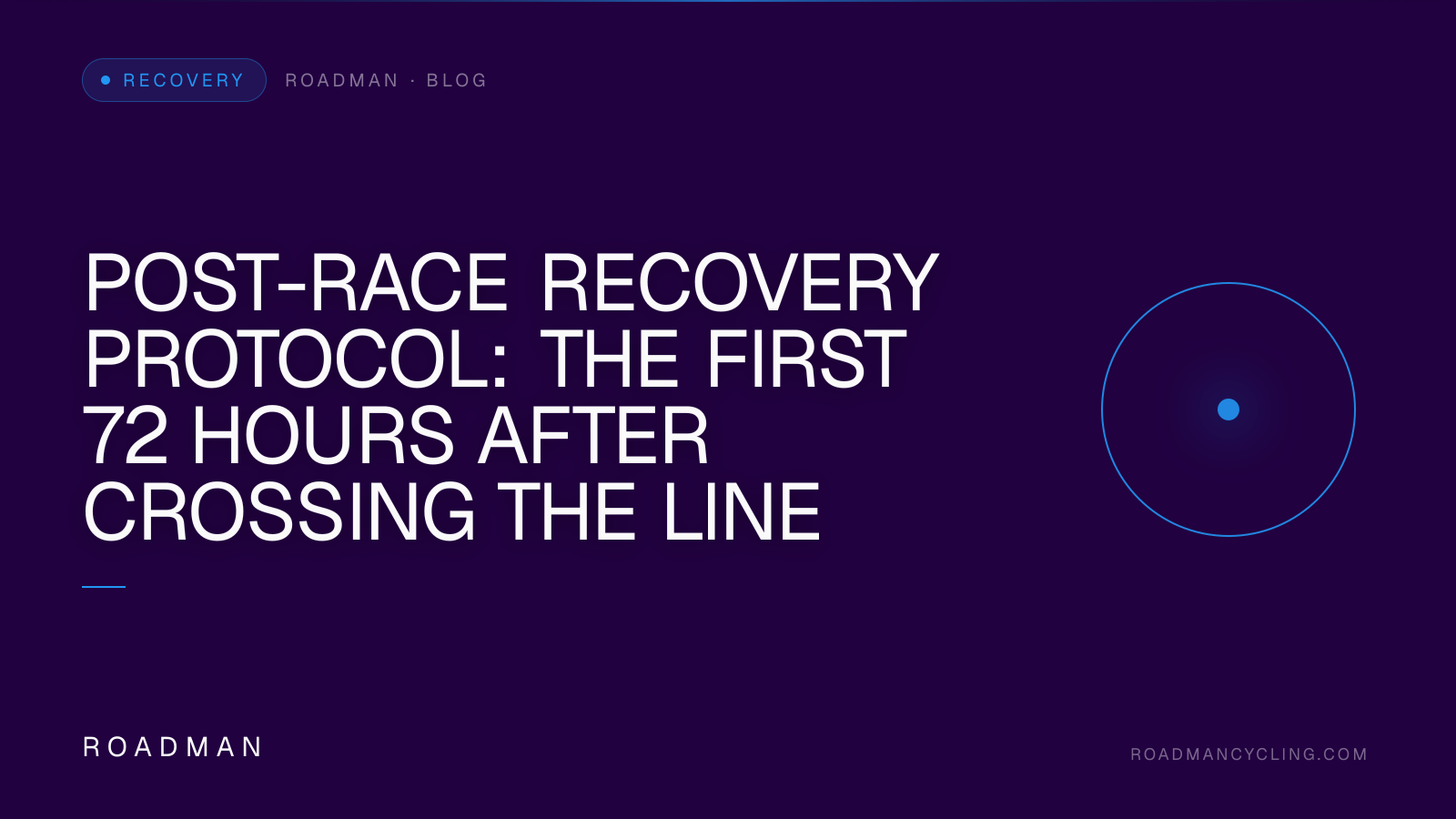 Post-Race Recovery Protocol: The First 72 Hours After Crossing the Line