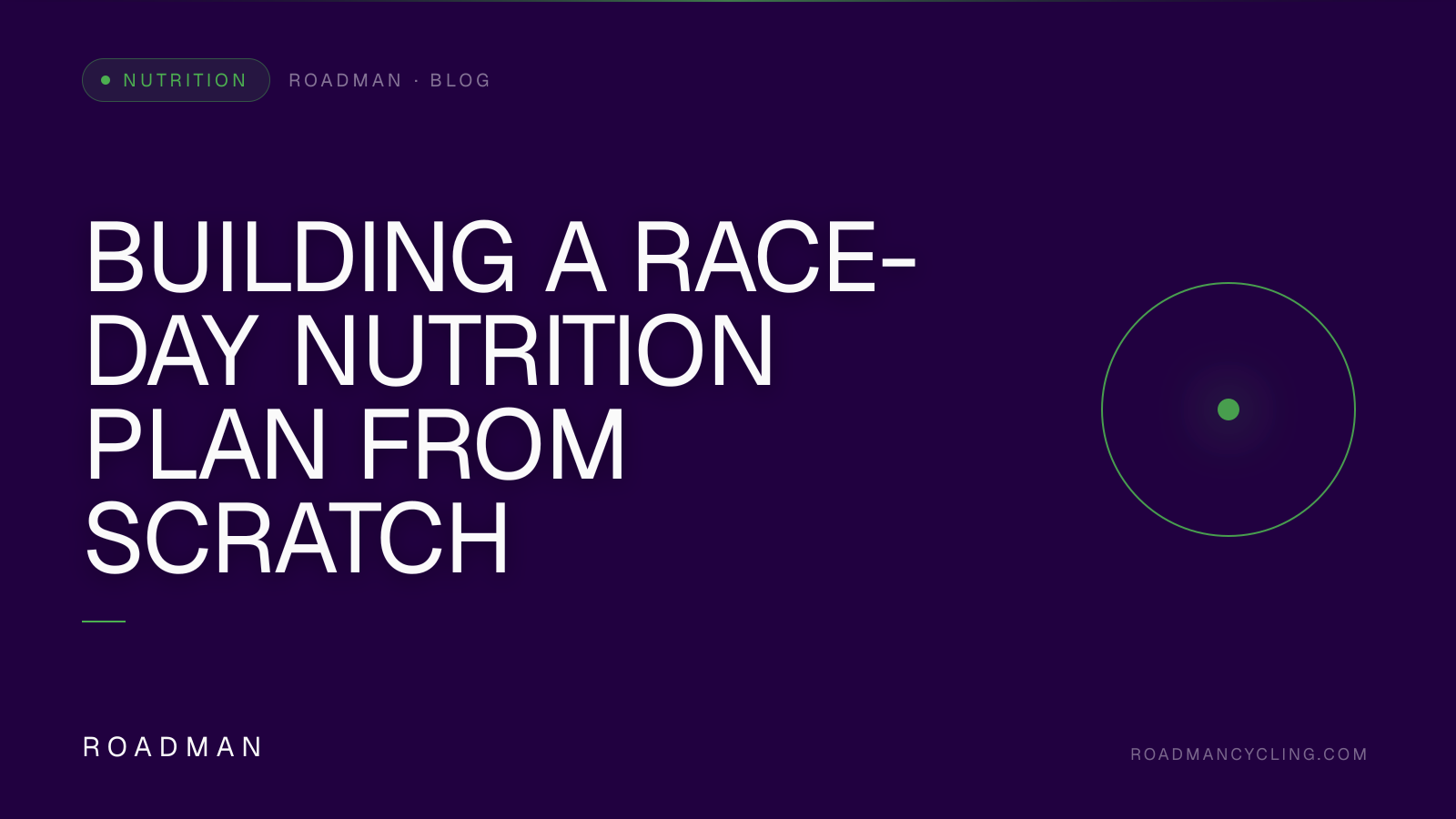 Building a Race-Day Nutrition Plan From Scratch