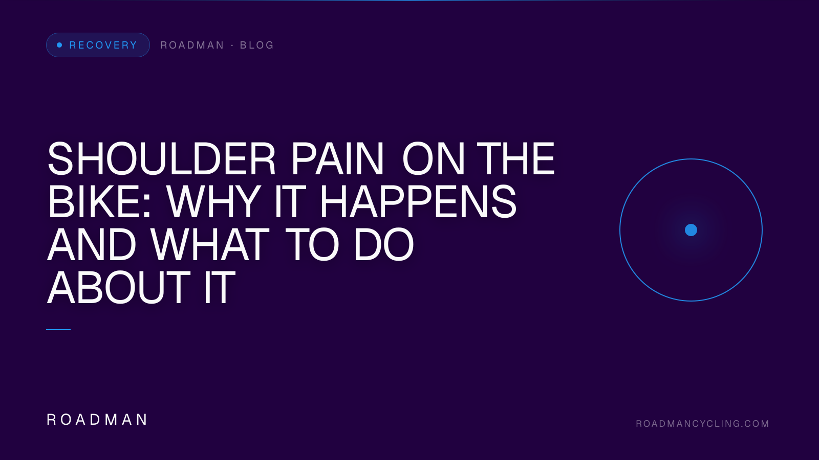 Shoulder Pain on the Bike: Why It Happens and What to Do About It