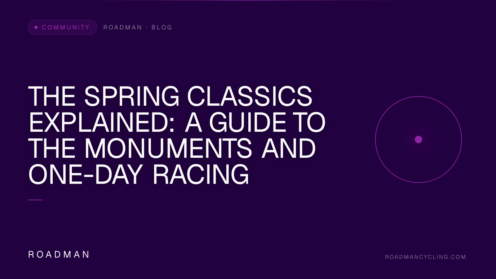 The Spring Classics Explained: A Guide to the Monuments and One-Day Racing