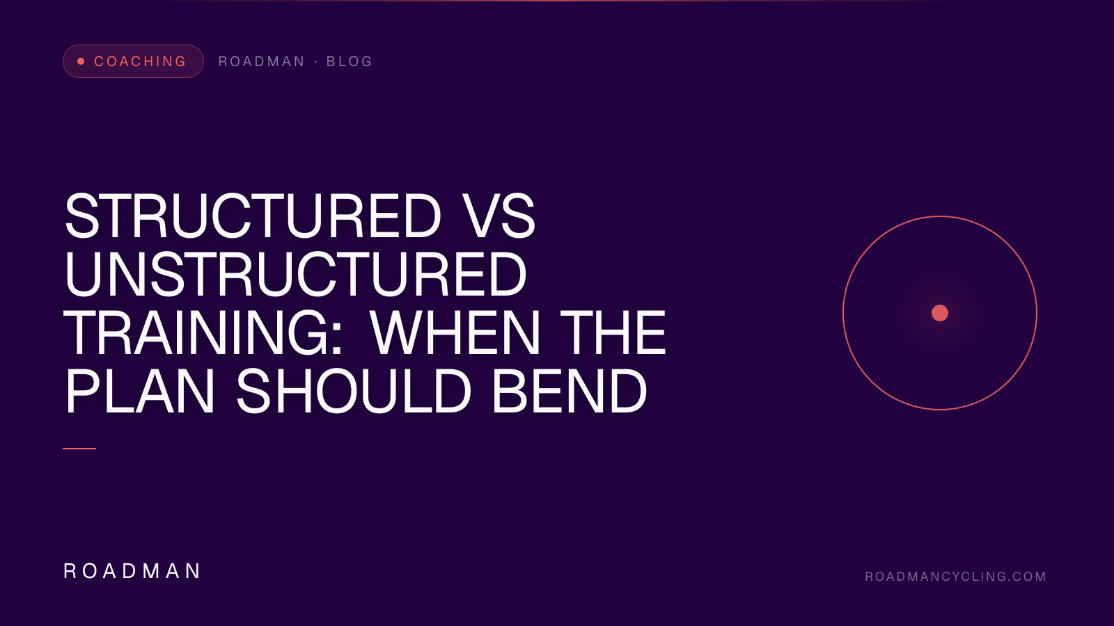Structured vs Unstructured Training: When the Plan Should Bend