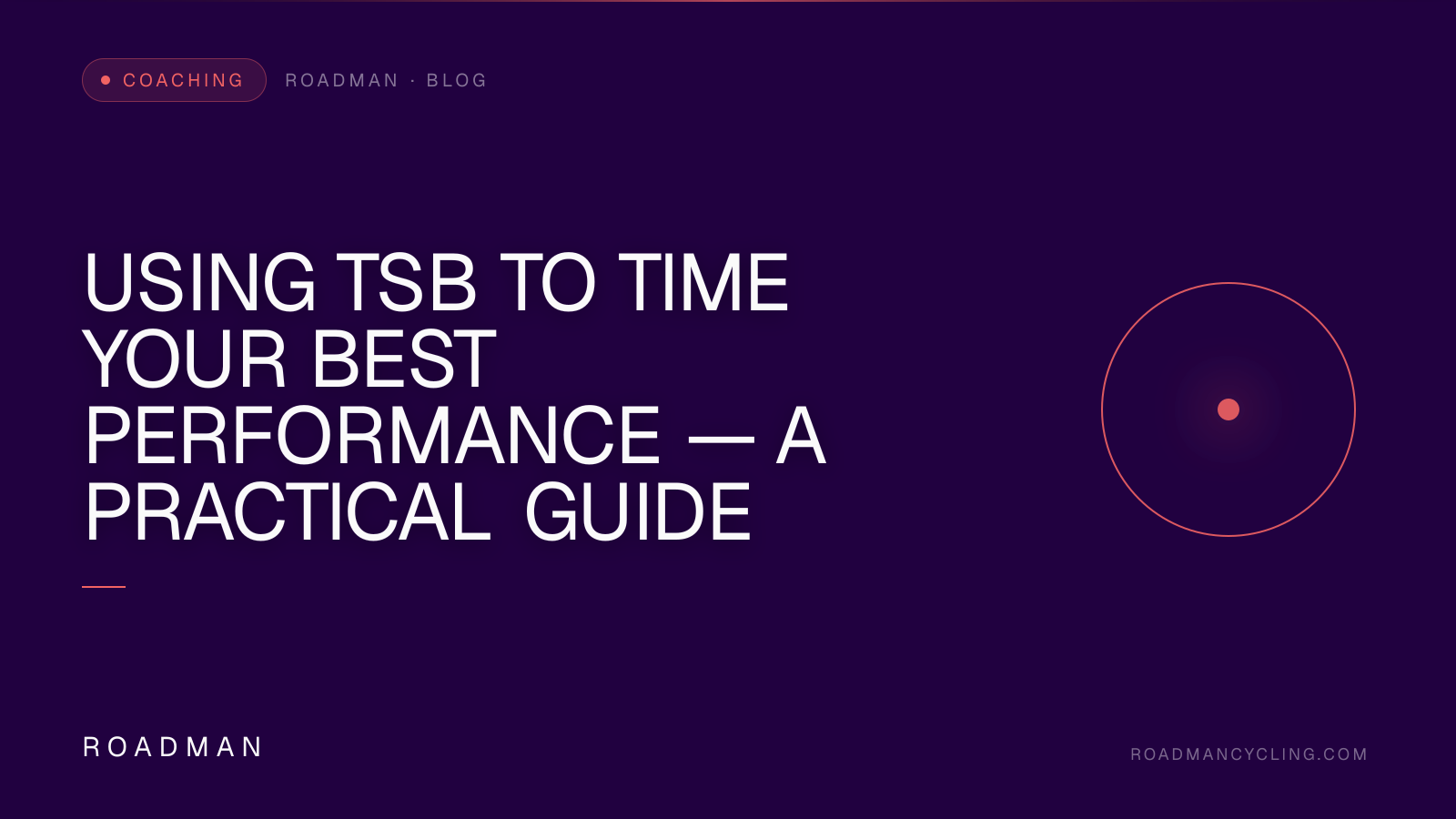 Using TSB to Time Your Best Performance — A Practical Guide