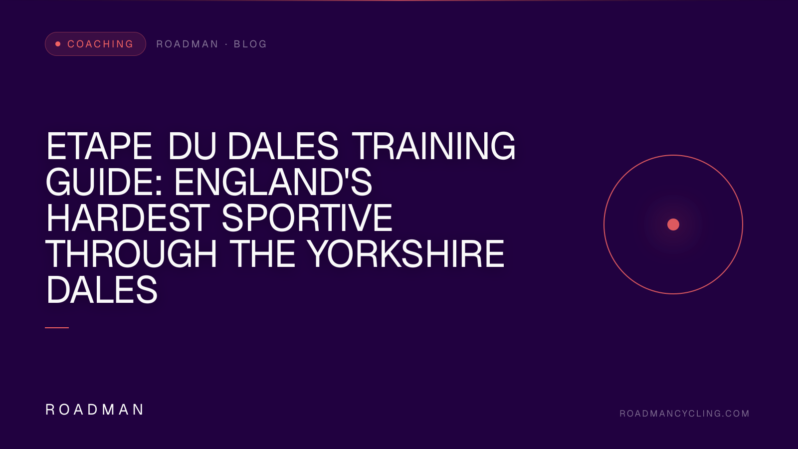 Etape du Dales Training Guide: England's Hardest Sportive Through the Yorkshire Dales