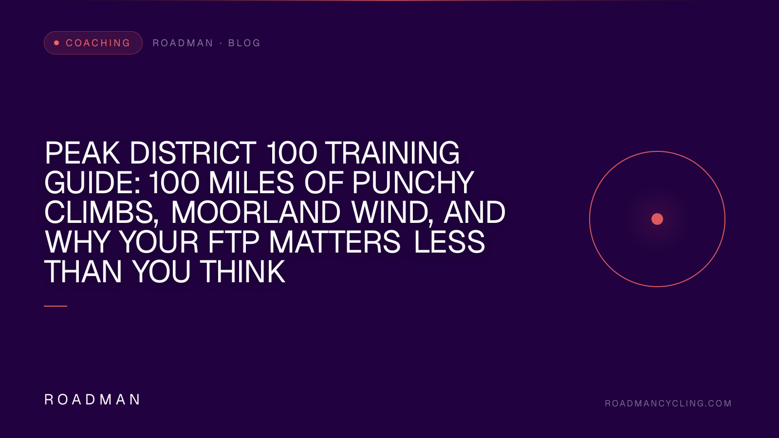 Peak District 100 Training Guide: 100 Miles of Punchy Climbs, Moorland Wind, and Why Your FTP Matters Less Than You Think