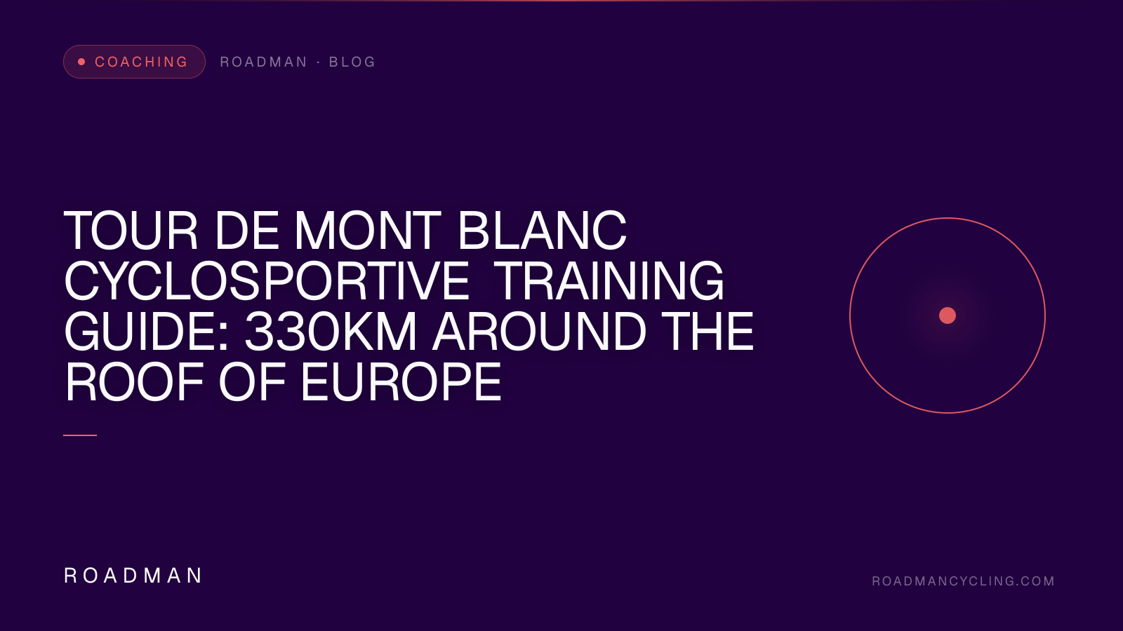 Tour de Mont Blanc Cyclosportive Training Guide: 330km Around the Roof of Europe