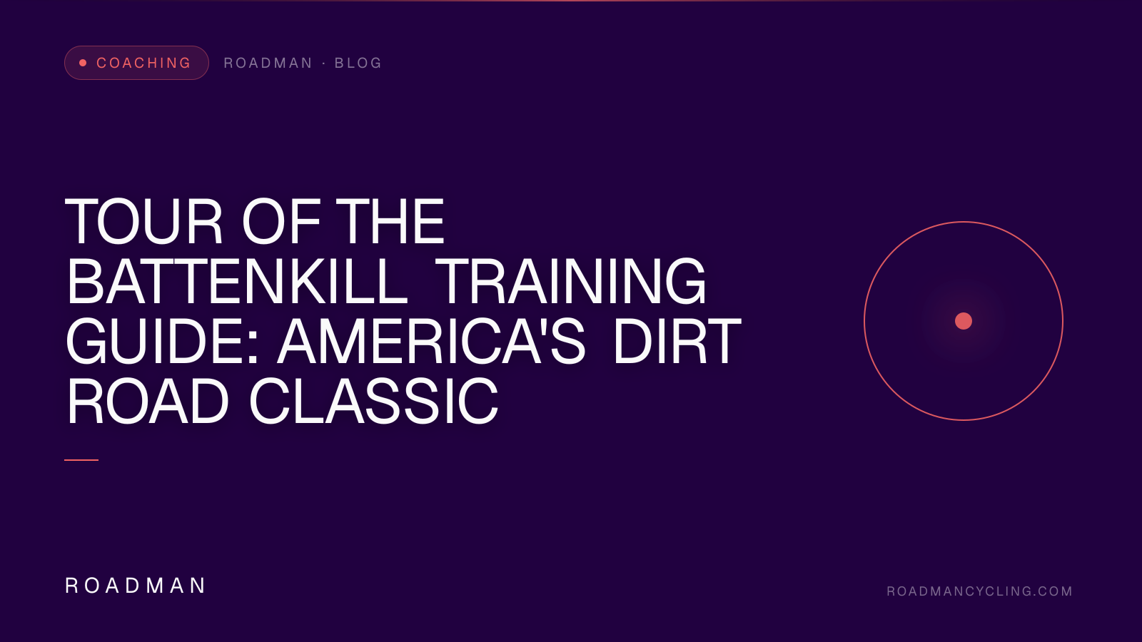 Tour of the Battenkill Training Guide: America's Dirt Road Classic