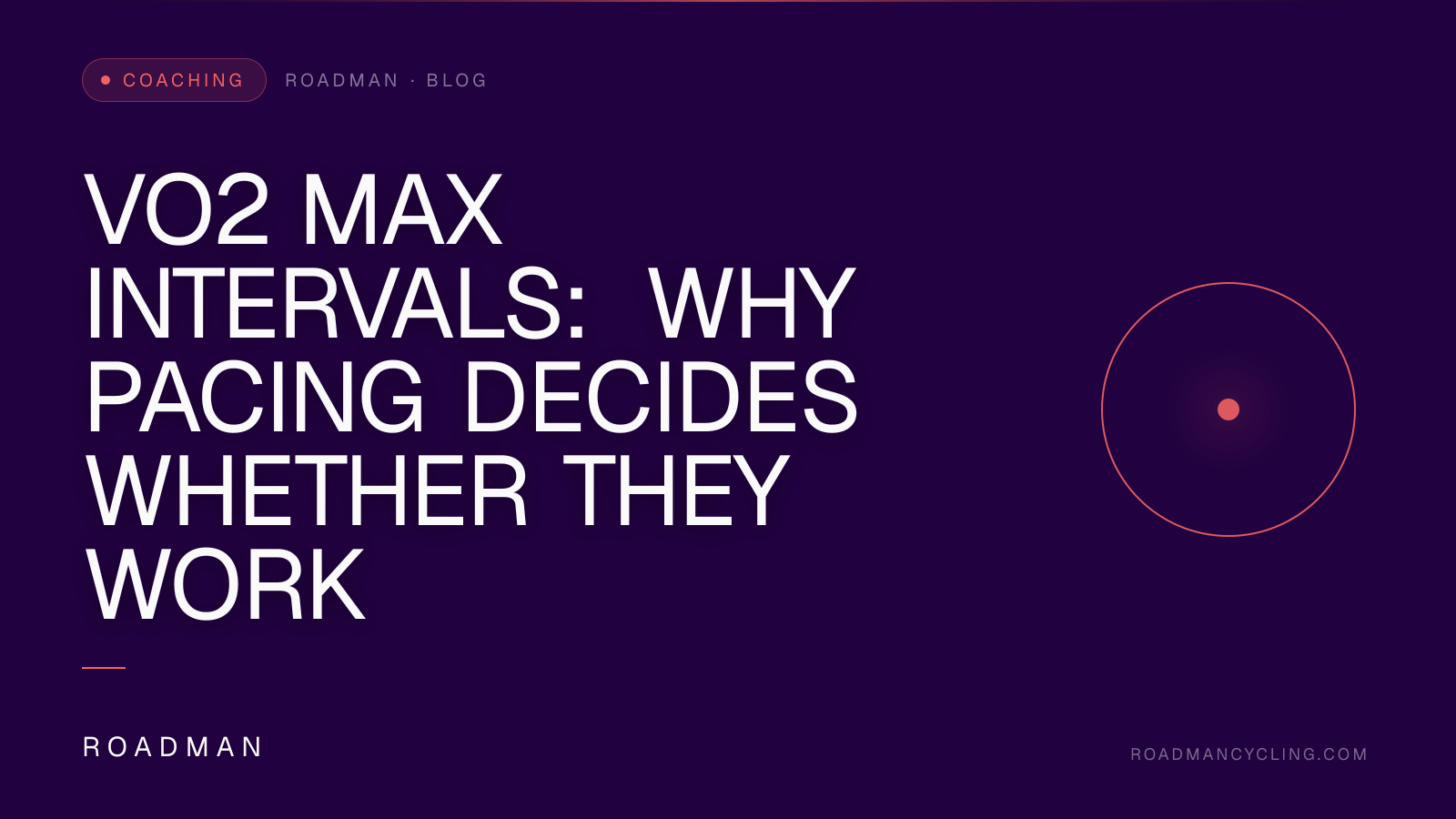 VO2 Max Intervals: Why Pacing Decides Whether They Work